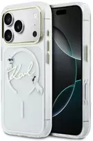 Dėklas Karl Lagerfeld IML Choupettes Karl Script Logo MagSafe Case for iPhone 17 Pro Max - Clear