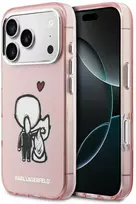 Dėklas Karl Lagerfeld Karl & Choupette Back MagSafe Case for iPhone 17 Pro - Rožinė