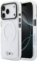 Dėklas BMW M IML Shockproof Metal Logos MagSafe Case for iPhone 17 Pro - Clear