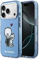 Dėklas Karl Lagerfeld Karl & Choupette Back MagSafe Case for iPhone 17 Pro Max - Mėlyna