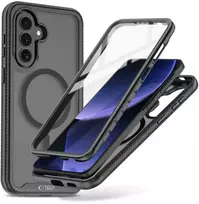 Dėklas Tech-Protect Defense MagSafe Samsung Galaxy A57 5G Matte juodos spalvos