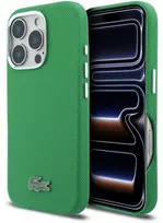 Lacoste PVC Iconic Petit Pique Metal Logo MagSafe dėklas skirtas Apple iPhone 16 Pro Max Estragon Žalias