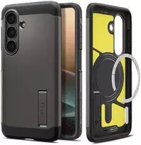 Spigen Tough Armor Mag MagSafe dėklas skirtas Samsung Galaxy S26 – pilkos spalvos