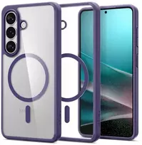 Spigen Ultra Hybrid Mag MagSafe dėklas skirtas Samsung Galaxy S26+ – skaidrus ir mėlynos spalvos