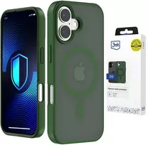 3Mk apsaugos 3mk dūminis „MagCase“ dėklas, skirtas iPhone 16 - Žalias-Translucent