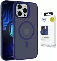 Dėklas 3Mk apsaugos 3mk dūminis „MagCase“, skirtas „iPhone 16 Pro Max“ – Mėlyna-permatomas
