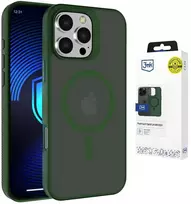 Dėklas 3Mk apsaugos 3mk dūminis „MagCase“, skirtas „iPhone 16 Pro Max“ - Žalias-permatomas