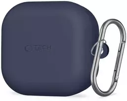 Dėklas „Tech-Protect“ silikoninis kabliukas „Samsung Galaxy Buds 4 / 4 Pro“ tamsiai mėlynas Mėlyna