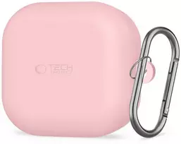 Dėklas Tech-Protect Silicone Hook Samsung Galaxy Buds 4 / 4 Pro Dusty Rožinė