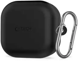 Dėklas Tech-Protect Silicone Hook Samsung Galaxy Buds 4 / 4 Pro juodos spalvos