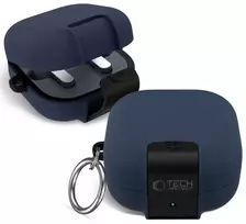 Dėklas „Tech-Protect Slim Hook“ ausinės „Samsung Galaxy Buds 4 / 4 Pro Fluffy“ Mėlyna