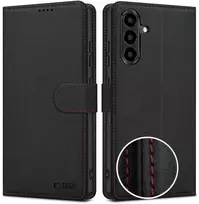 Dėklas Tech-Protect Wallet Samsung Galaxy A57 5G juodos spalvos/raudonos spalvos