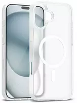 Crong hibridinis matinis magnetinis „MagSafe“ dėklas „iPhone 17“ (baltas)