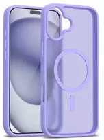 Crong Dėklas hybrid matte magnetic etui magsafe iphone 17 šviesiai violetinė