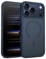 Dėklas Crong Hybrid Matte Magnetic - MagSafe iPhone 17 Pro Max Case (Navy Mėlyna)