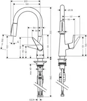 Virtuvinis maišytuvas su ištraukiama žarna Hansgrohe Talis M51 72817000