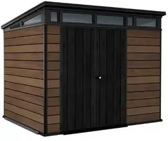 Keter Garden shed Deco Pent 9x7 walnut