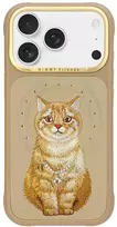 „Nimmy Lucky Fashion Cat“ „MagSafe“ dėklas, skirtas „iPhone 17 Pro“ – ruda