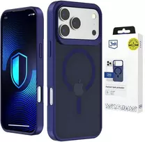 Dėklas 3Mk apsaugos 3mk dūminis „MagCase“, skirtas „iPhone 17 Pro Max“ – Mėlyna-permatomas