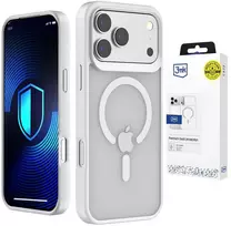 Dėklas 3Mk Protection 3mk Smoke MagCase for iPhone 17 Pro Max - Baltas-Translucent