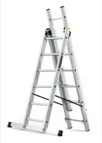 Braket DRABEST PRO aliuminio kopėčios 3 dalių, 3x6 pakopos, 150 kg