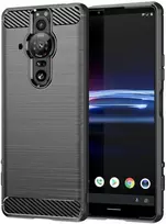 Dėklas Hurtel Carbon Case Lankstus TPU dangtelis, skirtas Sony Xperia Pro-I juodas