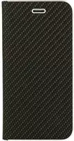 Vennus Book CARBON dėklas su rėmeliu skirtas Apple iPhone 12 Mini juodos spalvos