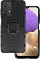Topt Ring Armor dėklas skirtas Samsung Galaxy A32 5G juodos spalvos
