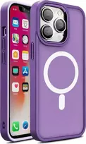 Dėklas Hurtel Armored magnetinis iPhone 14 Pro MagSafe Color Matte Case - violetinis