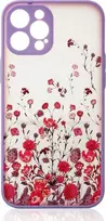 Hurtel Design Case dėklas, skirtas iPhone 13 Pro, purpurinis gėlėtas dangtelis