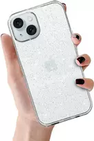 Topt Crystal Glitter Dėklas skirtas Apple iPhone 14 sidabro spalvos