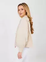 Moteriška oversize striukė smėlio spalvos