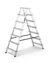 DRABEST HOME dvipusės aliuminio kopėčios, 7 pakopų, 125 kg