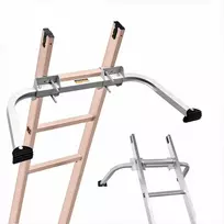Kopėčių stabilizatorius ištraukiamoms kopėčioms, tvirtas sieninis priedas stogo latakams, lengvai naudojamas su neslystančiomis guminėmis kojelėmis, 150 kg apkrova, kopėčių atrama, stogo kopėčių laikiklis
