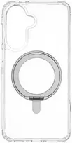 Dėklas FoneKit Premium Kickstand MagSafe-yhteensopiva suojakuori jalustalla, Samsung Galaxy A37, läpinäkyvä