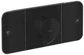 termostata Axor One virsapmetuma daļa, ar 2 izejām, matēta melna