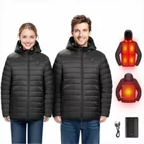Šildoma striukė vyrams, „soft-shell“ elektrinis šildomas paltas, vėjui atsparus lengvas viršutinis drabužis su 6 šildymo zonomis ir 3 šilumos nustatymais, lauko darbams ir žygiams skirtas šildomas paltas