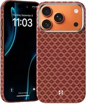 Benks dėklas Magnetic Armor Air Armor Grid Kevlar Metal Frame 600D (H070) skirtas Apple iPhone 17 Pro Max oranžinės spalvos