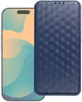 Dėklas Oem Flip case for iPhone 17 PRO MAX Cubic Book mėlynas