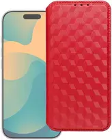 Dėklas Oem Flip case for iPhone 17 PRO MAX Cubic Book red