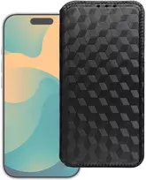 Dėklas Oem Flip case for iPhone 17 PRO MAX Cubic Book juodas