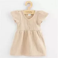 Baby muslin dress New Baby beige, 80 (9-12m)