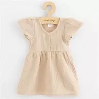 Baby muslin dress New Baby beige, 86 (12-18m)