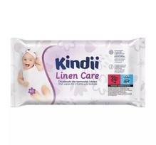 Drėgnos servetėlės su linų aliejumi Kindii Linen Care, 50 vnt.