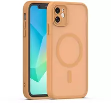 Dėklas Telforceone Mag Matt case for iPhone 11 ruda camera protection