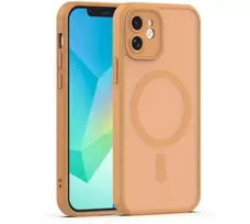Dėklas Telforceone Mag Matt case for iPhone 12 6,1' ruda camera protection