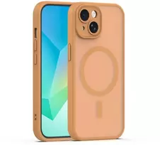 Telforceone „Mag Matt“ dėklas, skirtas „iPhone 15 6,1“ rudos spalvos su apsauga nuo kameros