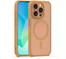 Dėklas Telforceone Mag Matt case for iPhone 15 Pro 6,1' ruda camera protection