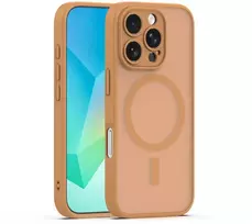 Dėklas Telforceone Mag Matt case for iPhone 16 Pro 6,3' ruda camera protection