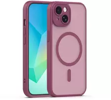 Telforceone „Mag Matt“ dėklas, skirtas „iPhone 13 6,1“ bordo spalvos kameros apsaugai